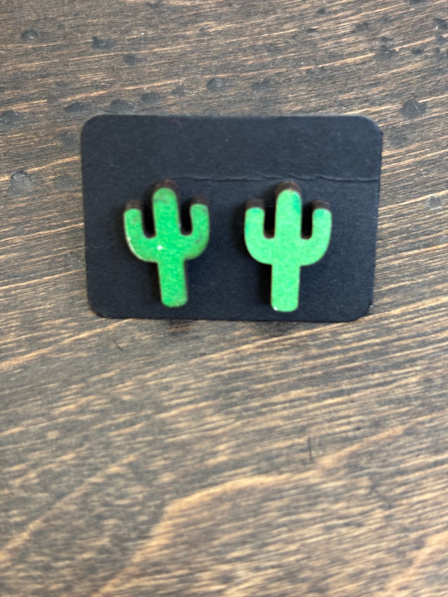 Western Cactus Post Earrings