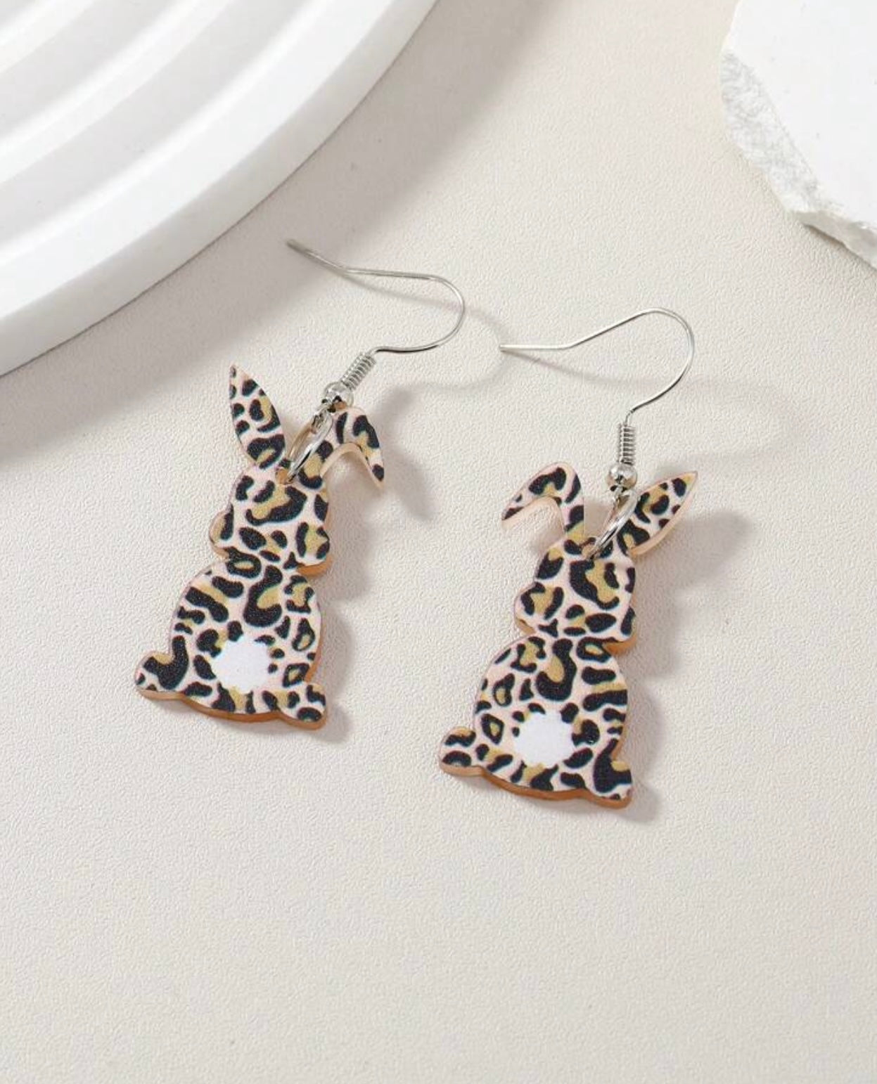 Leopard Rabbit Earrings