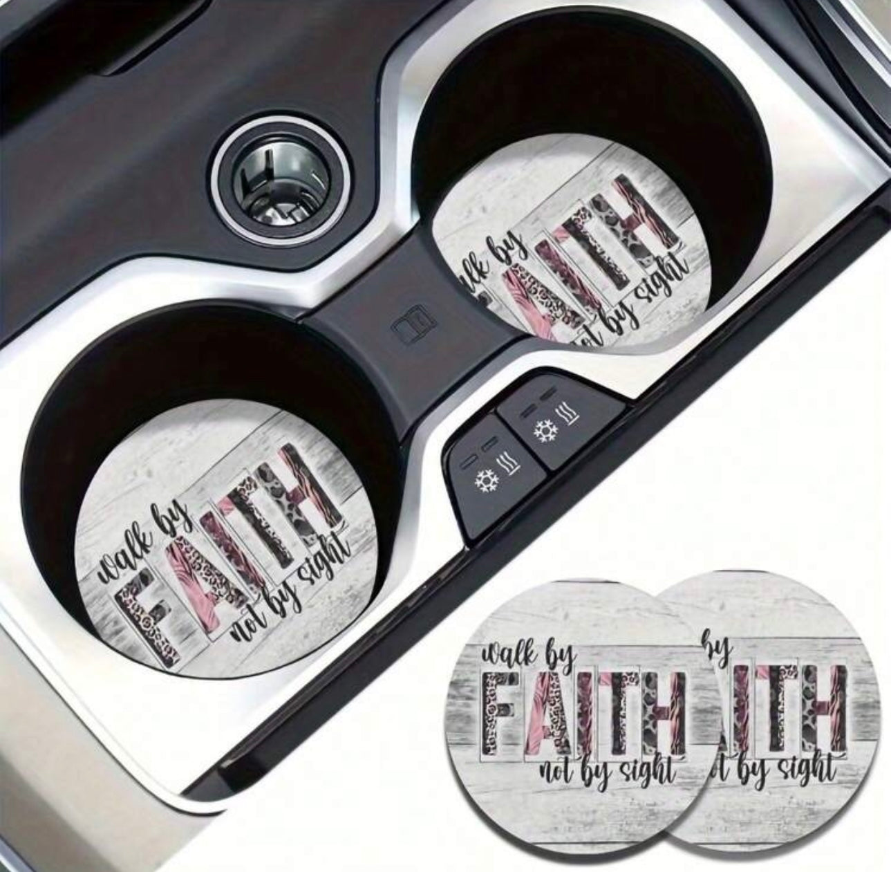 Faith Car Coasters
