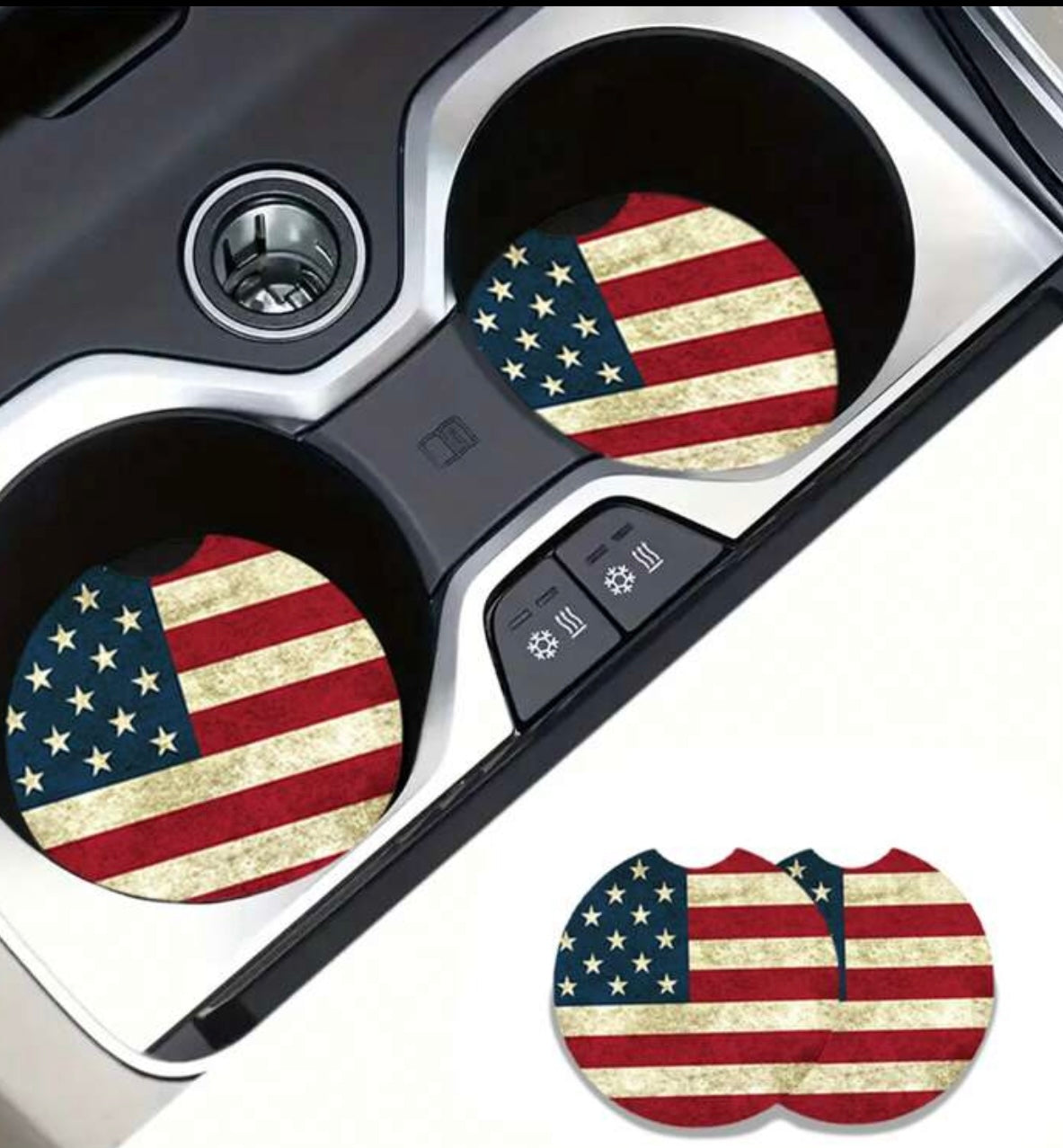 American Flag Car Coasters