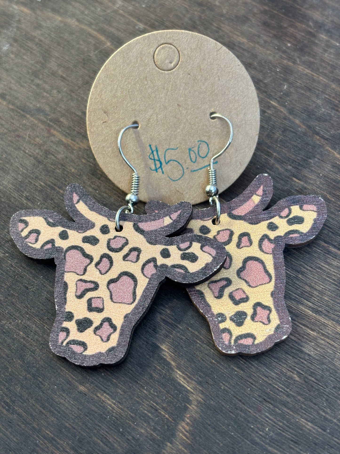 giraffe dangle earrings