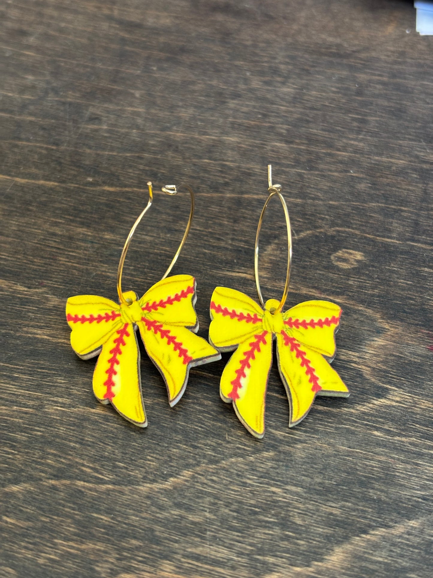 Softball Hoop Earrings
