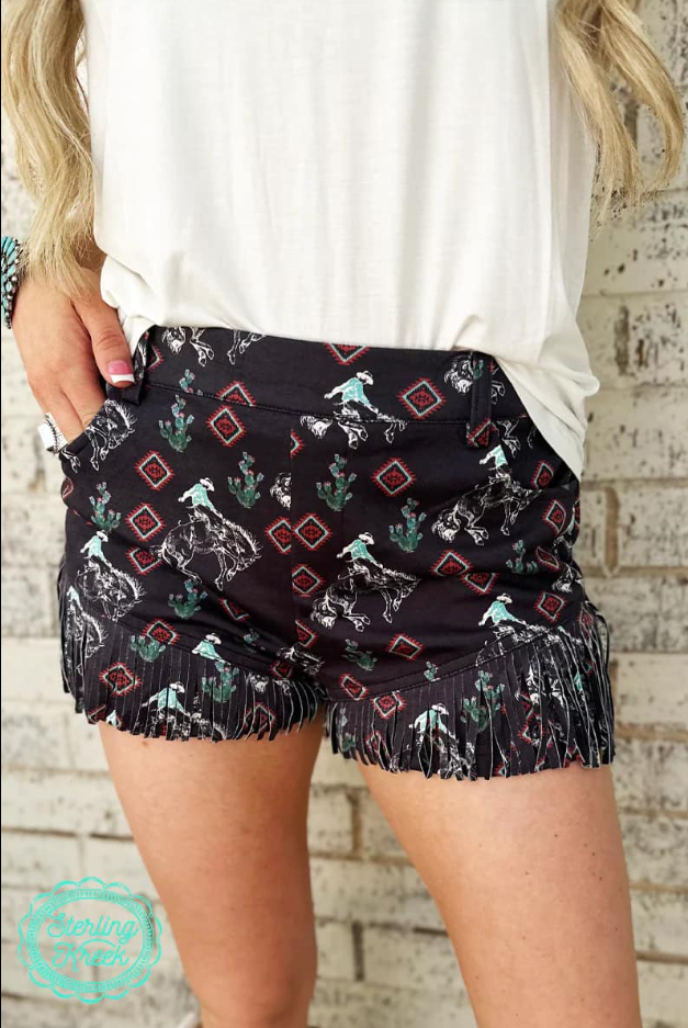 Western Fringe Shorts
