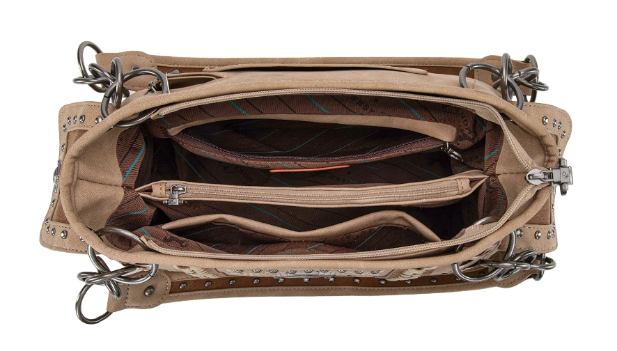 Montana West Cut-Out Embroidered Concealed Carry Satchel