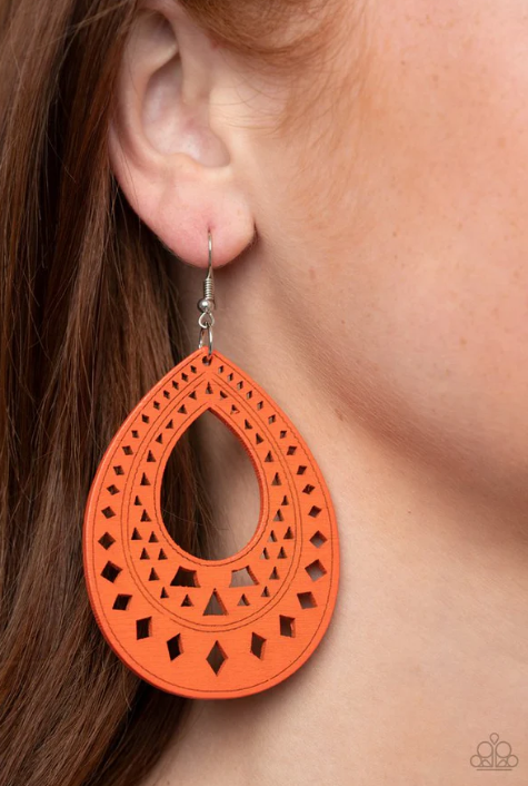 Belize Beauty - Orange Earrings