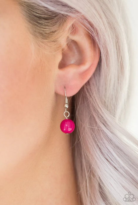 Bubbly Bright - Pink Necklace