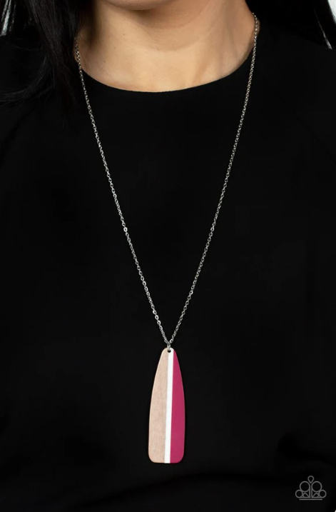 Grab a Paddle - Pink Necklace