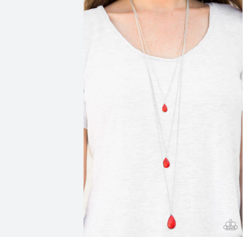 Mountain Tears Red Necklace