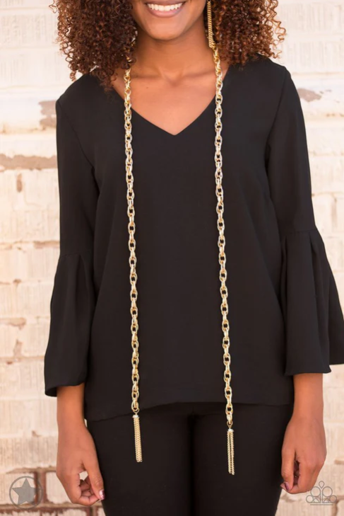 ♥ SCARFed for Attention - Gold ♥ Necklace