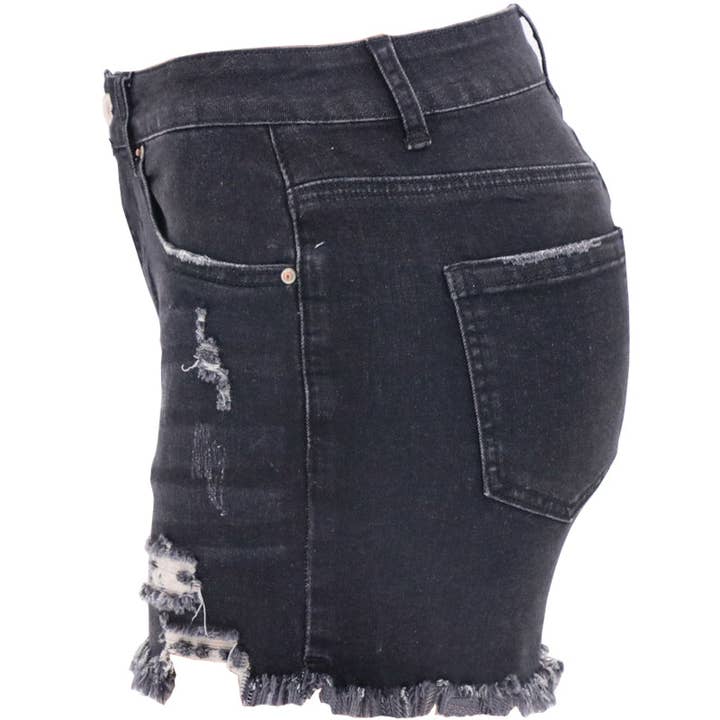 Women's High-Rise Ripped Stretch Summer Denim Shorts