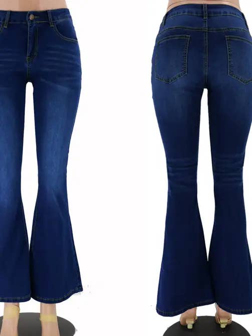 Flared Women's  Low-Rise Classic Flared Pants