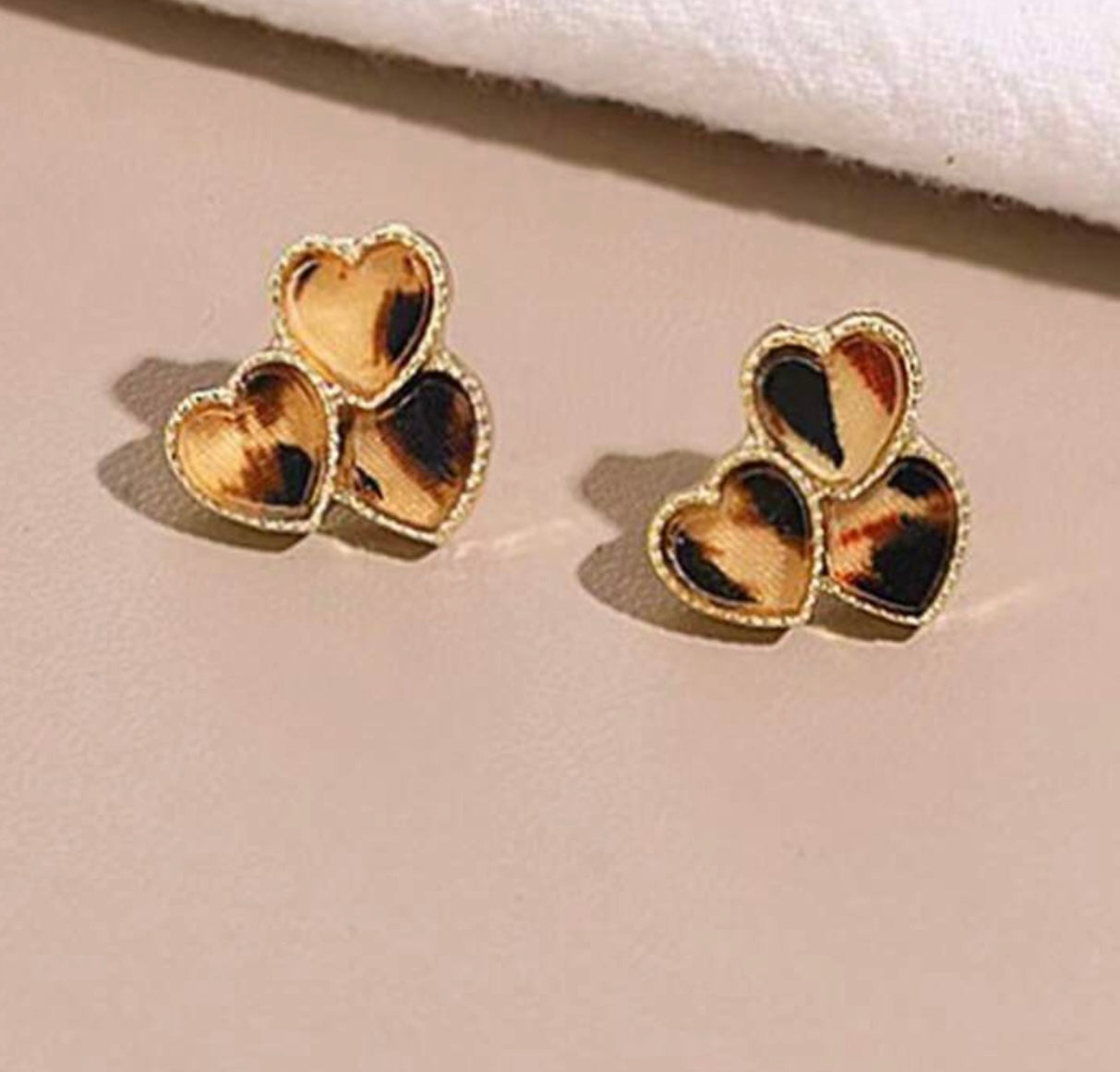 Leopard Print Post Earrings