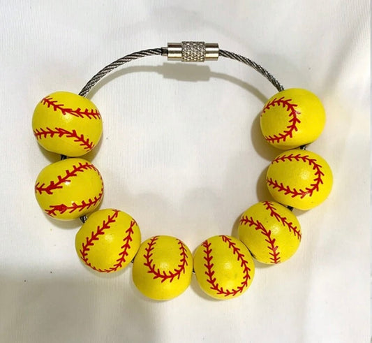 Softball Key Chain