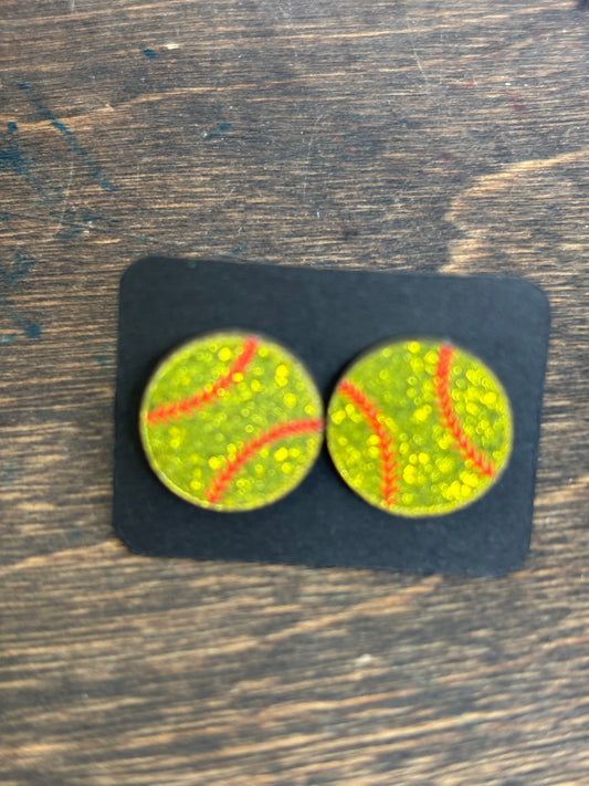 Softball Post Earrings