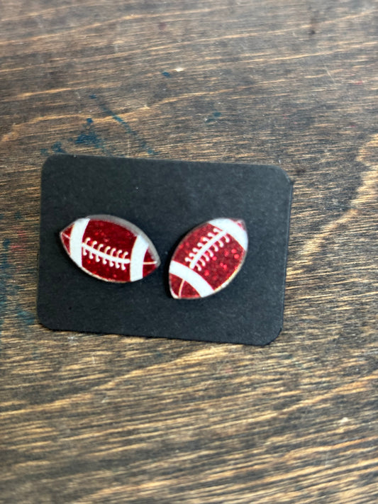 Football Post Earrings