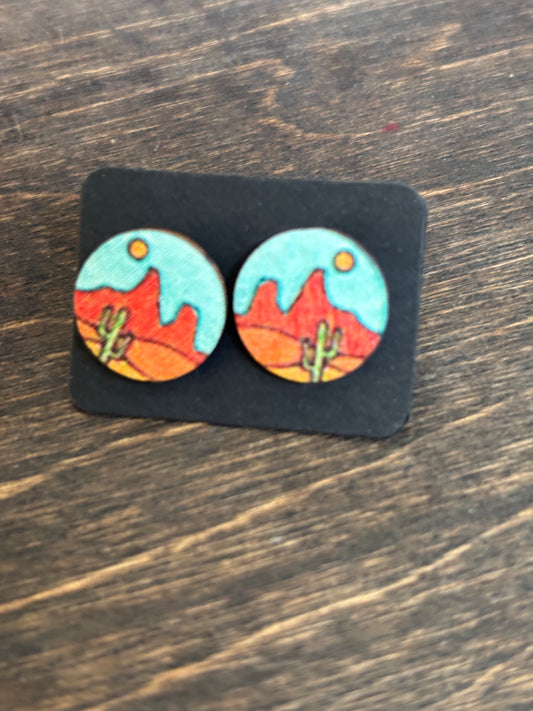 Colored Desert Post Earrings