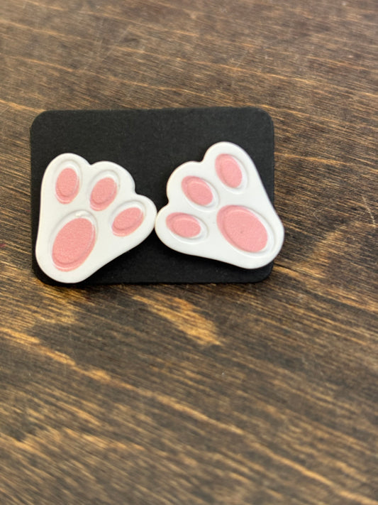 Bunny Feet Post Earrings