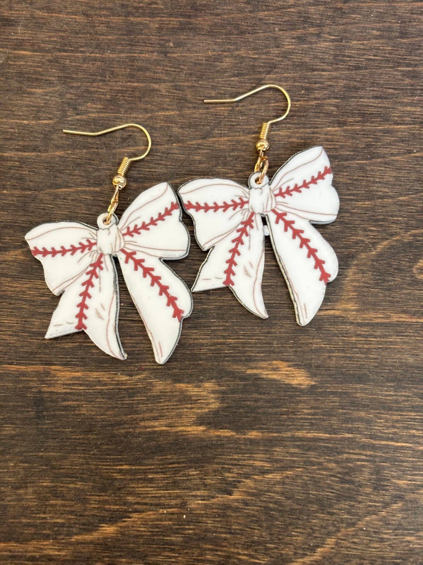 baseball dangle earrings