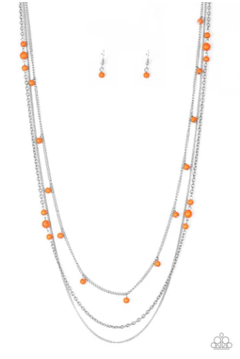 Laying The Groundwork - Orange Necklace