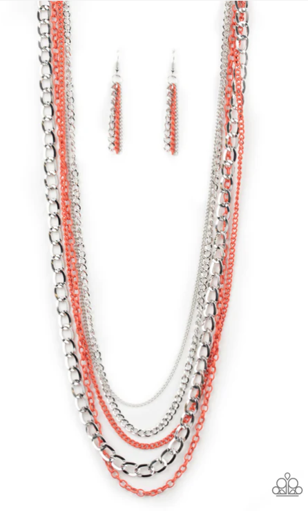 Industrial Vibrance - Orange ♥ Necklace