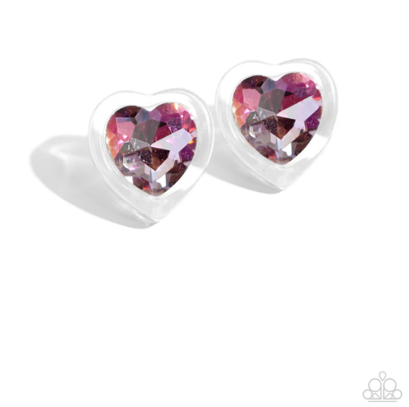 Heart-Pounding Haute - pink  earrings