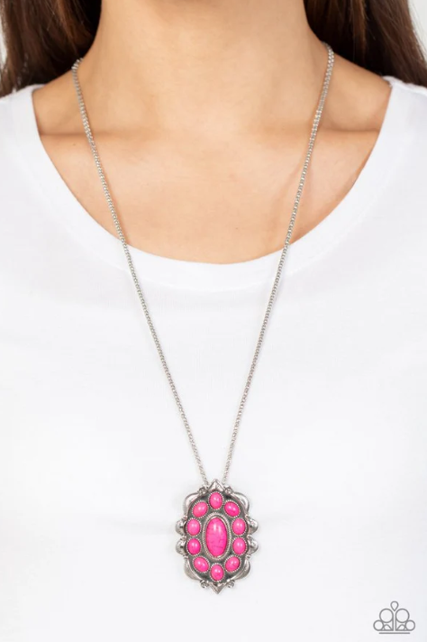 Necklace ~ Mojave Medallion - Pink
