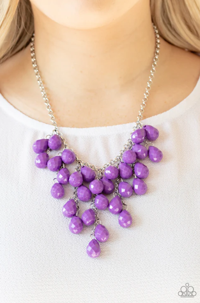 Serenely Scattered - Purple Necklaces