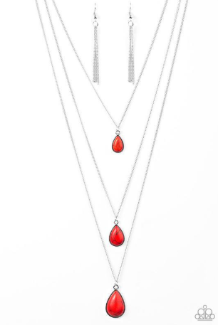 Mountain Tears Red Necklace