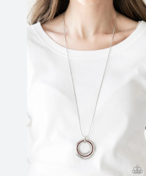Gather Around Gorgeous - Red Necklace