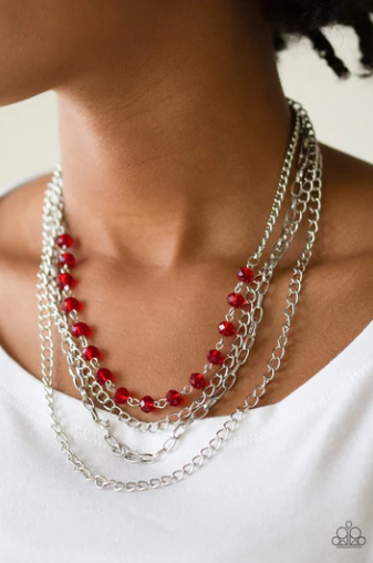 Extravagant Elegance - Red Necklace