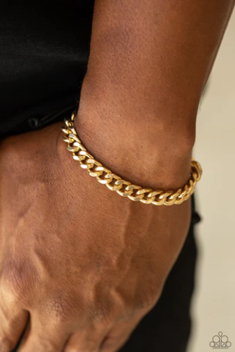 Rulebreaker" Gold Mens Bracelet