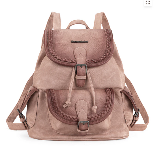 Montana West Stone Wash Backpack - Pink