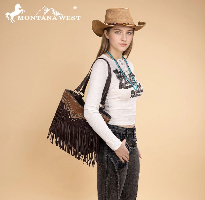 Montana West Fringe Collection Concealed Carry Tote