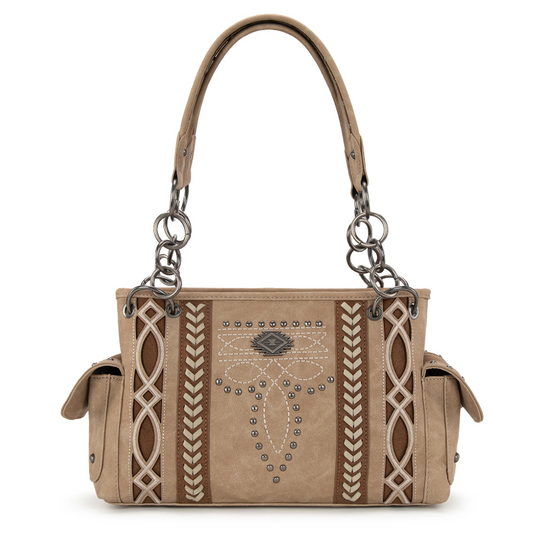 Montana West Cut-Out Embroidered Concealed Carry Satchel