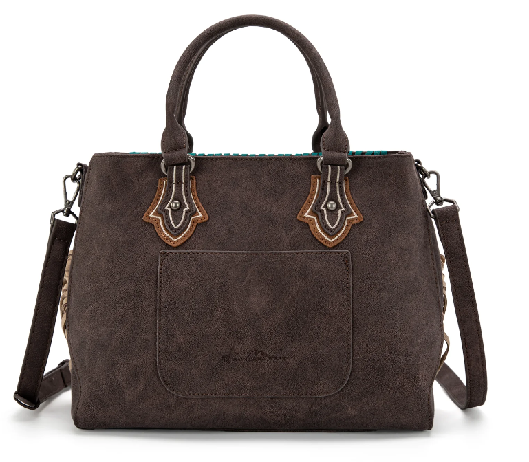 Montana West Concho Fringe Tote/Crossbody