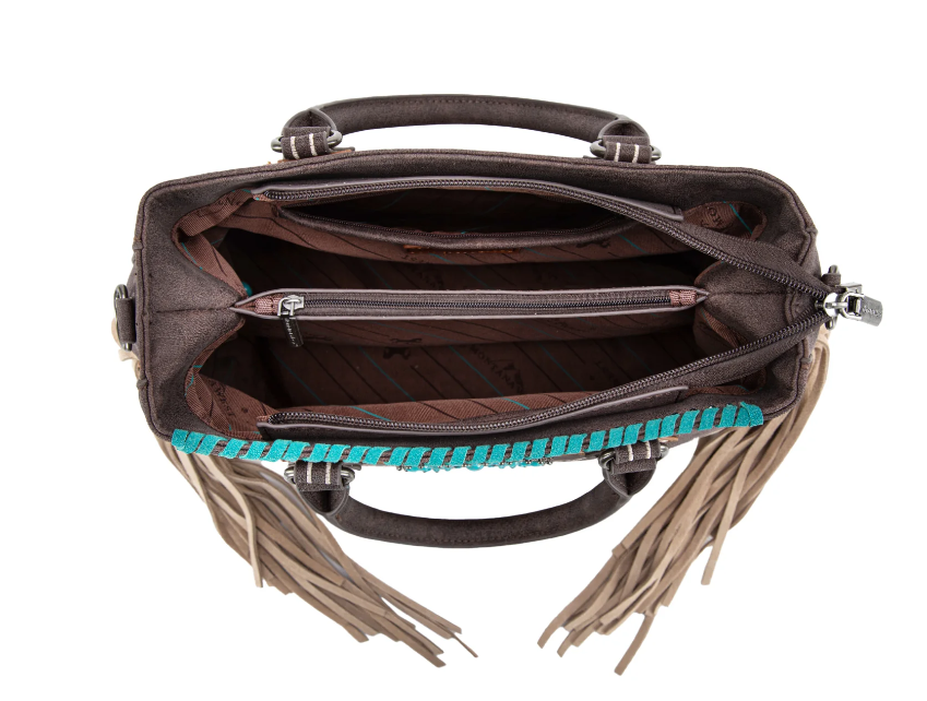 Montana West Concho Fringe Tote/Crossbody