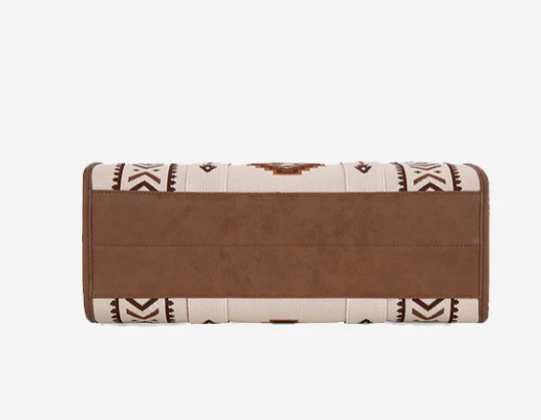 Tan Montana West Aztec Retro Arrows Dual Sided Print Wide Tote