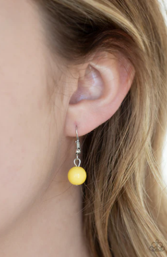 Seaside Soiree- Yellow and Silver Necklace