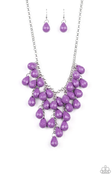 Serenely Scattered - Purple Necklaces