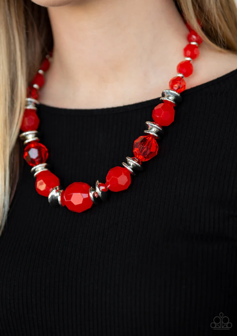 Dine and Dash Red Necklace